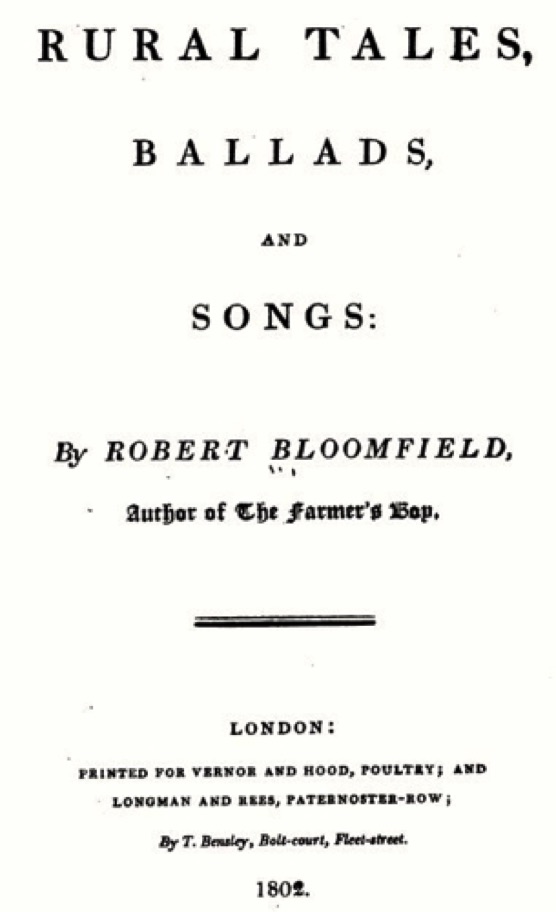 Rural Ballads Tales and Songs 
(1802)
